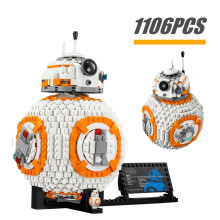 -10906Hot Starplan Bb8 Bb-8 Robot Bouwstenen Set met Figuren DIY Stenen Speelgoed voor Kinderen 75187 Verjaardag