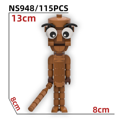 (1) Stick Figure Building Blocks Toy Small Plastic Bricks Creative Assembly Model for Kids Age 7-14