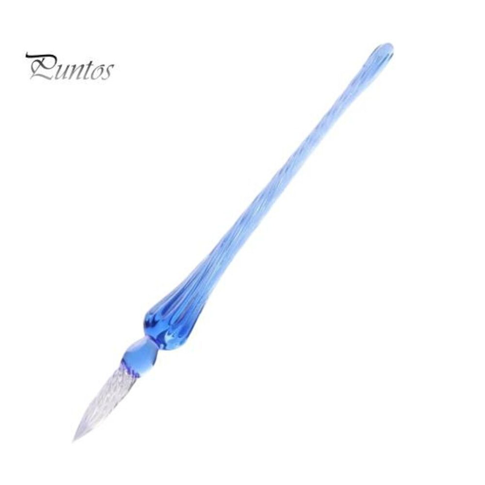 (light blue) Glass Dip Pen Comics Painting Beautiful Color Effects Dip Pen Smooth Writing Drawing Experience Multifunctional Art Tool
