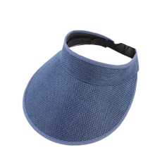 (blu-regolabile) Visiere parasole per donna Cappelli alla moda in finto lino per donna Cappelli sportivi da donna