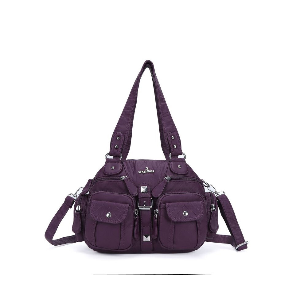 (128A- Viola) Borsa A Mano Da Donna Borsa A Tracolla Borsa A Mano Borsa A Tracolla In Pu Borsa A Tracolla Borsa