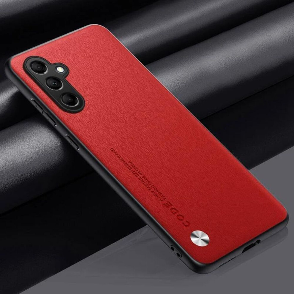 (red, Samsung S23 Plus) Matte Case for Samsung Galaxy S25 Ultra S25 Plus S24FE Plain PU Leather Silicone Slim Full Protection Phone Case for Samsung S23 Plus