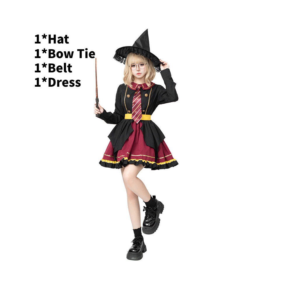 (Adult, M) Magician Harry Potter Cosplay Costume Adult Child Role Play Halloween Party