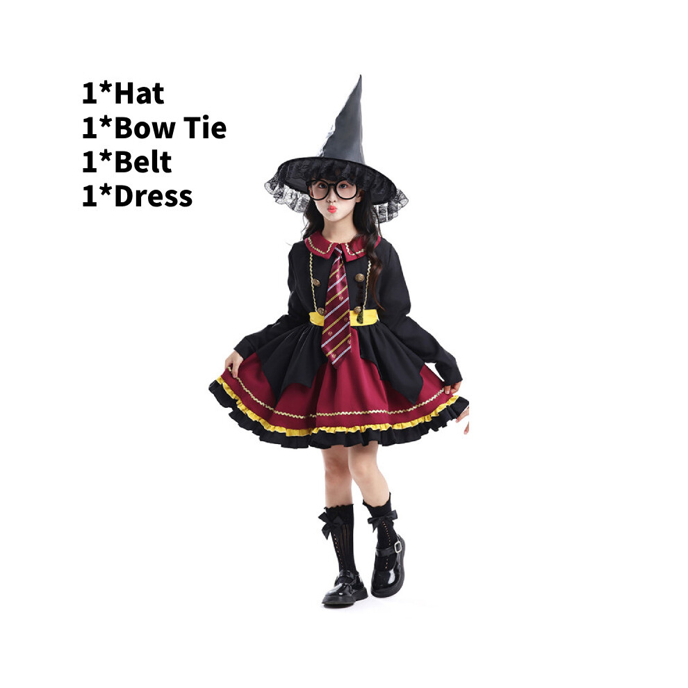 (Child, XL) Magician Harry Potter Cosplay Costume Adult Child Role Play Halloween Party