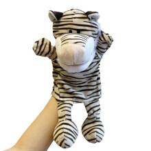 (New Tiger) Cows Ducks Pigs Frogs Mouth Opening Ventriloquis Puppet Toys Hand Gift Plush Kid