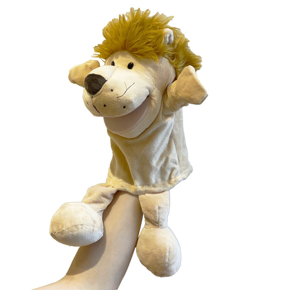 (Lion) Cows Ducks Pigs Frogs Mouth Opening Ventriloquis Puppet Toys Hand Gift Plush Kid