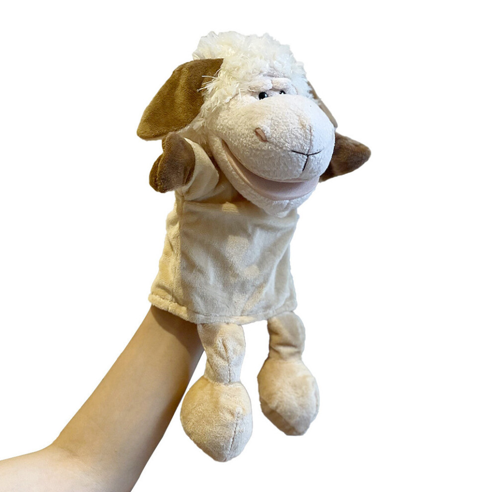 (Lamb) Cows Ducks Pigs Frogs Mouth Opening Ventriloquis Puppet Toys Hand Gift Plush Kid