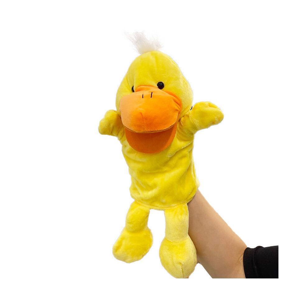 ( Duck) Cows Ducks Pigs Frogs Mouth Opening Ventriloquis Puppet Toys Hand Gift Plush Kid Yellow