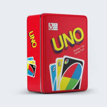 (Classic Metal Box) Uno No Flip Mercy Card Board Game Toy Family Party Prop Kids Iron Box Gifts