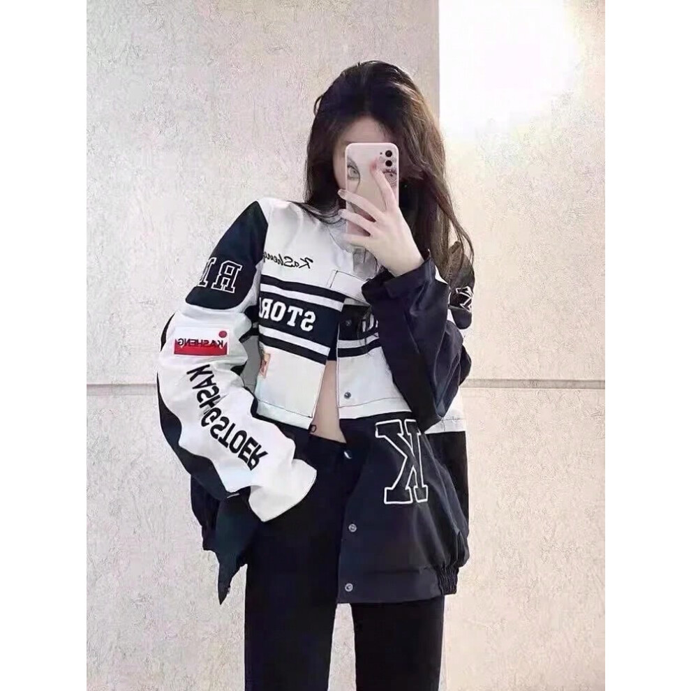 (KS (KS removable), M) American Style Street Motorcycle Baseball Short Jacket For Men Women Removable Spicy Girl Racing Jacket Couple Suit Casual Scen-image-OPC-PHCFY9N-NEW
