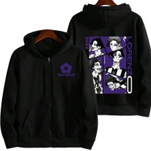 (black, S) Blue Lock Don Lorenzo Men Zipper Hoodie Spring Autumn Women Sweatshirt 2024 New Cartoon Japan Anime Couple Jackets Coat