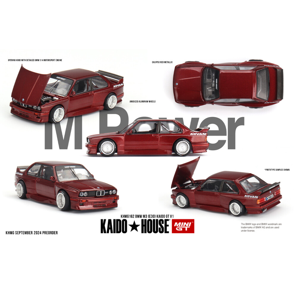 Minigt Kaido House Bmw M3 (E30) Gt V1 1:64 Diecast Model 162
