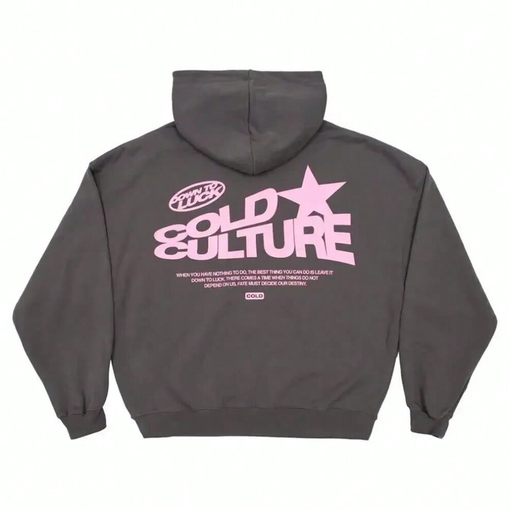 (Dark Grey120, M) Y2K Classic Casual Autumn Harajuku Hip Hop Gothic Letter Pattern Printed Plus Size Hoodie Men's and Women's Sweatshirts