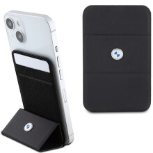 BMW Signature Collection Magnetic Card Holder MagSafe with Stand Black - BMWCSMRSK
