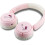 Hello Kitty Hello Kitty Face Logo Pink Bluetooth On-Ear Hovedtelefoner 4