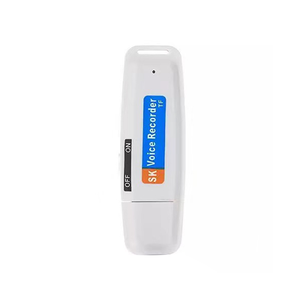 Portable Rechargeable U-Disk USB Digital Audio Voice Recorder Mini Dictaphone Activated -White-image-OPC-PHCH58Y-NEW