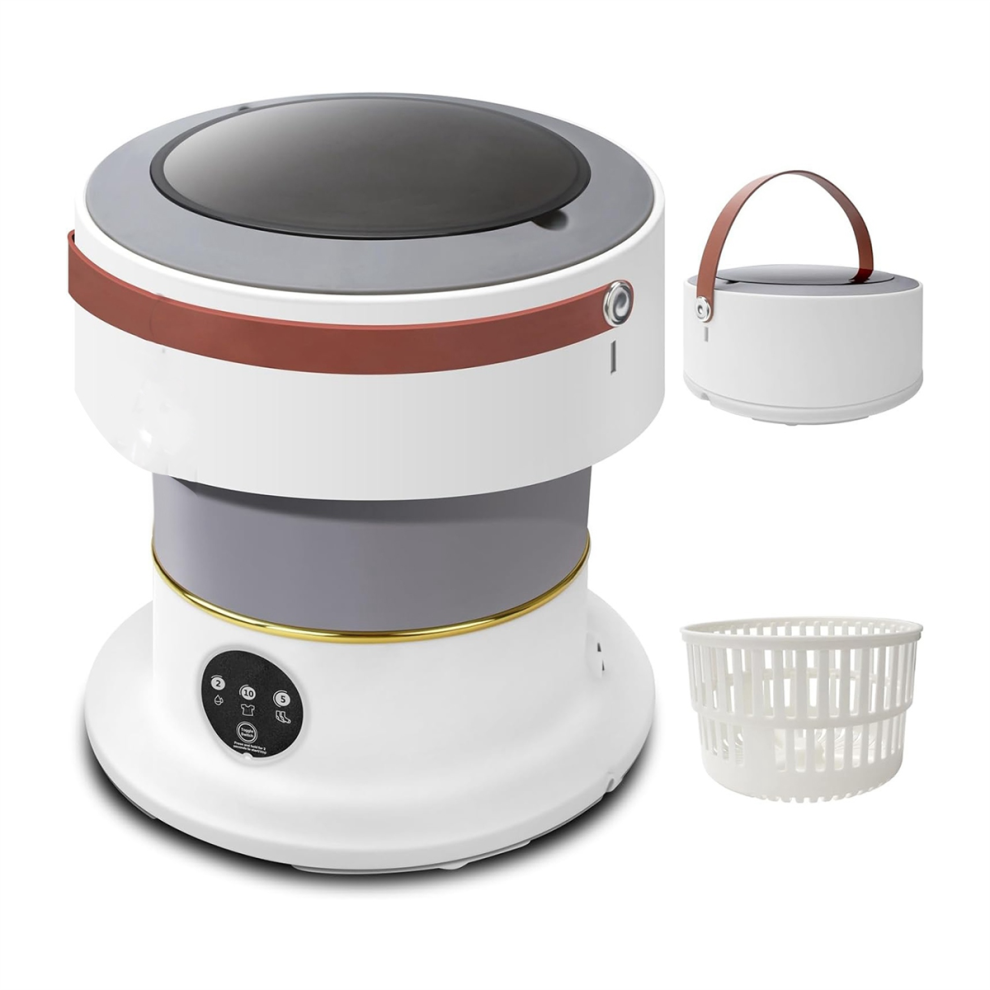 Portable Washing Machine, Foldable & Washer 8L with Dryer US Plug