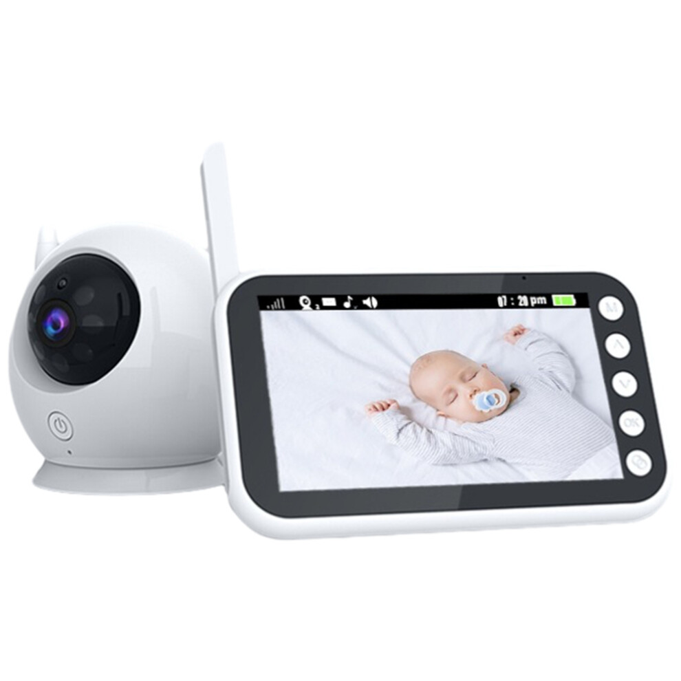 Melitt Video Baby Monitor, Caregiver, 4.3 Inch Ips Screen Camera Monitor Lullaby Feeding Alert, Us Plug