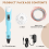 3D Printing Pen with Display Multifunctional Brush UK Plug 10