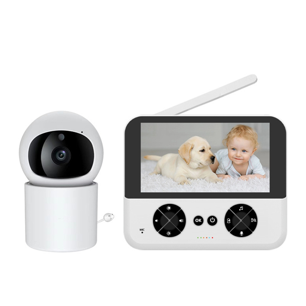 Video Baby Monitor, Caregiver, 4.3Inch Ips Screen Camera Monitor Lullaby Feeding Alert,720P Us Plug Melitt