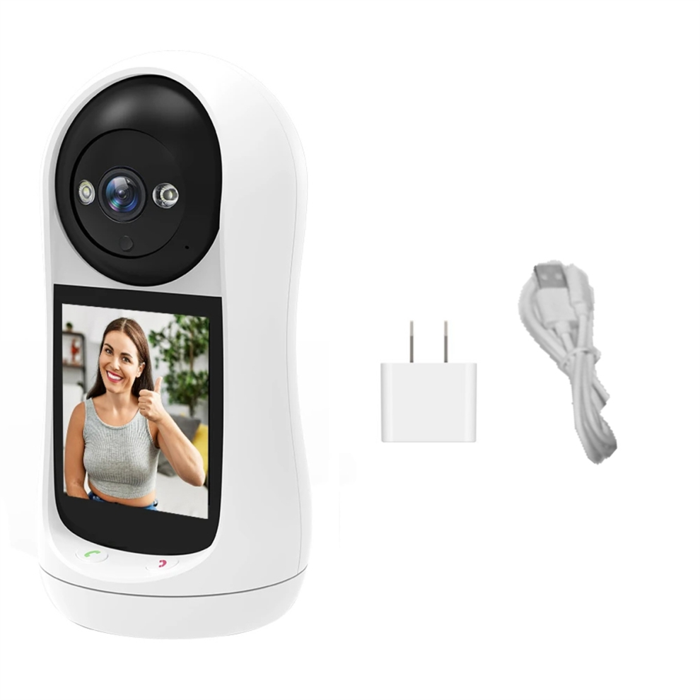 Melitt 3Mp Wifi Camera Video Call With 2.8 Inch Ips Screen Ip Baby Monitor Indoor Security Us Plug