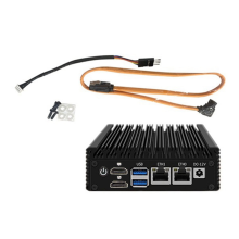 N3700 Mini PC 6W Dual Gigabit Host Quad Core Four Thread X86 for Soft Router Computer DIY UK Plug