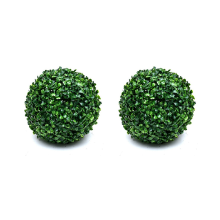 2 Pcs Artificial Plant Topiary Ball Garden Spheres Outdoor Indoor Decoration for Backyard Decor M