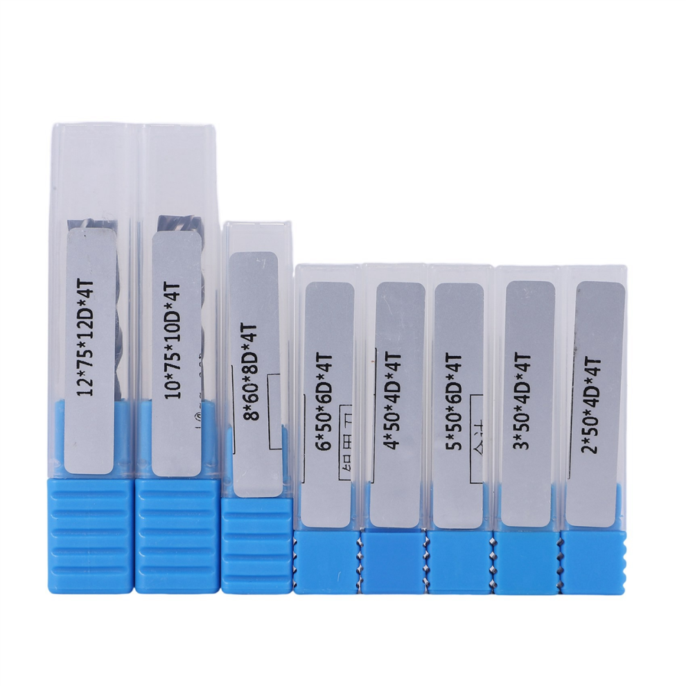 8Pcs 2-12Mm Carbide End Mill 4 Flutes Set Milling Cutter Tool Kit Cnc Spiral Router Bits 4851255839138
