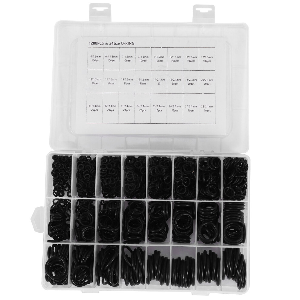 1200Pcs Nbr Seal Ring Kit Thickness 1.5Mm 2.4Mm 3.1Mm Nitrile O-Ring Gasket Sealing 4851255838865