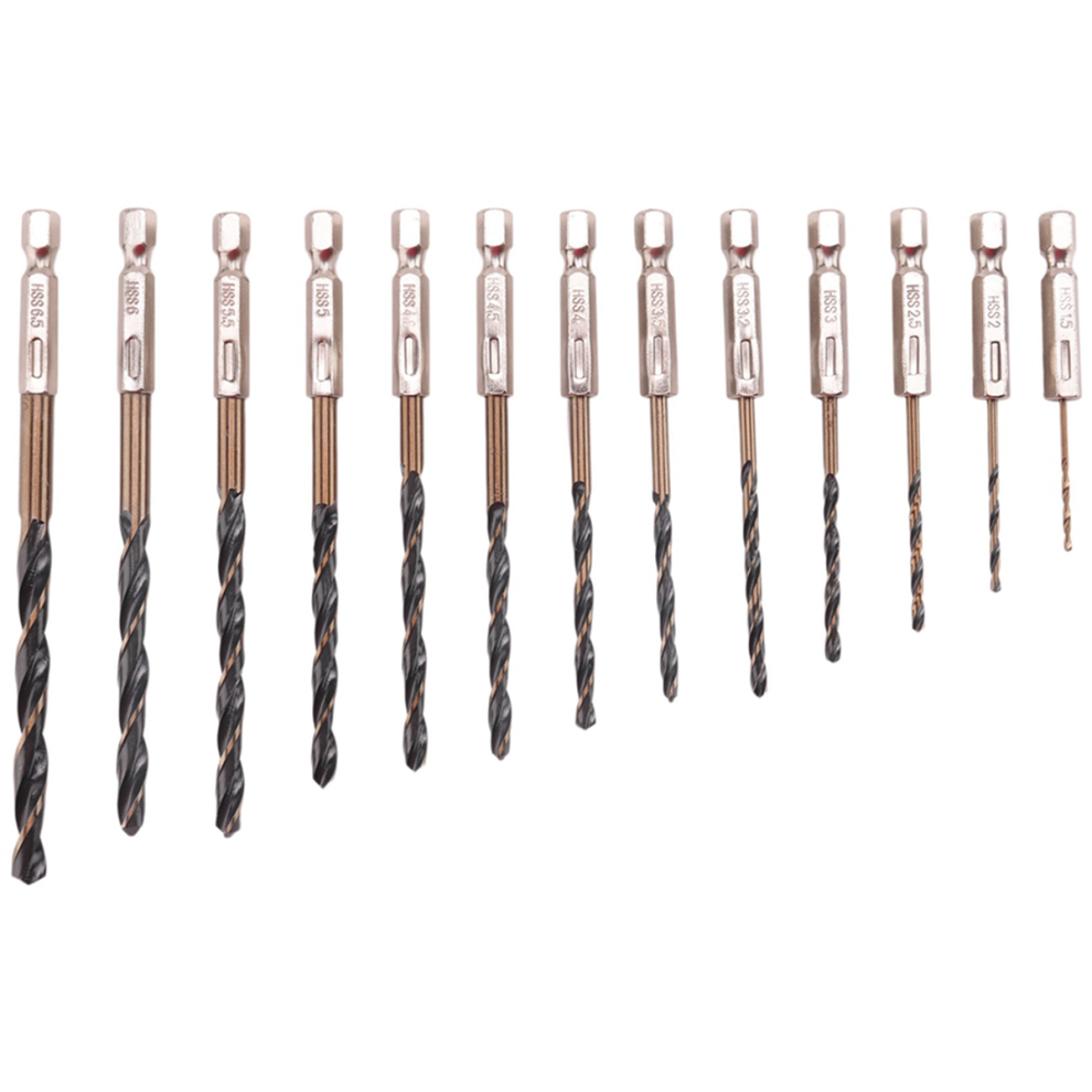 Hex Shank Cobalt Metric Bits Set Of 13 Pieces Quick Change Hss Impact Driver For Metal 4851255847256