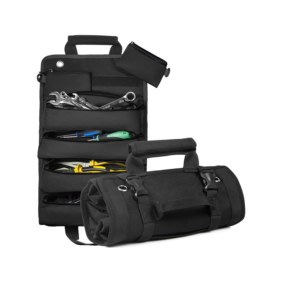 Tool Roll Up Bag, Organizer With 3 Detachable Pouches, Pouch For /Electrician/Motorcycle 4851255846617