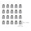 20Pcs Safety Handle Wedges Replacement Iron Handles Splitting Conical for Claw Hammer Sledge 7