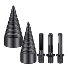 5 Pcs Firewood Log Splitter Drill Bit,Removable Bits, Screw Cones Kindling Splitter, Splitting Bit