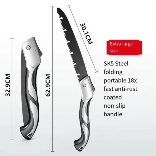 Portable Folding Multi-Function Hand Saw with High-Speed Hacksaw Blade, Outdoor Garden Carpentry 2