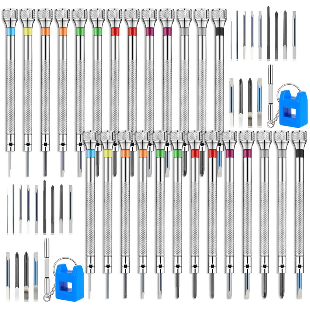 26Pcs Watch Screwdriver Set, Anti Slip Small 0.6-2.0Mm Mini Screw Driver, Electronic Repair Tool Kit 4851255849441