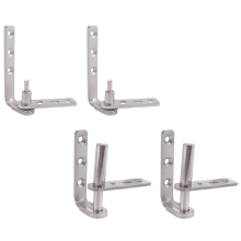 2pack Cafe Door Hinges,304 Stainless Steel Swinging Hardware Saloon Hinges,Self Closing,for Door-S