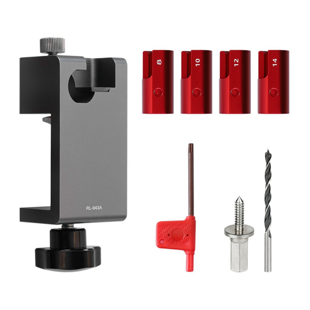Dowel Maker Jig Tenon Plug Cutter W/Alloy Blade Adjustable Drill Guide Positioner For Wood Sticks Making,Metric 4851255860378