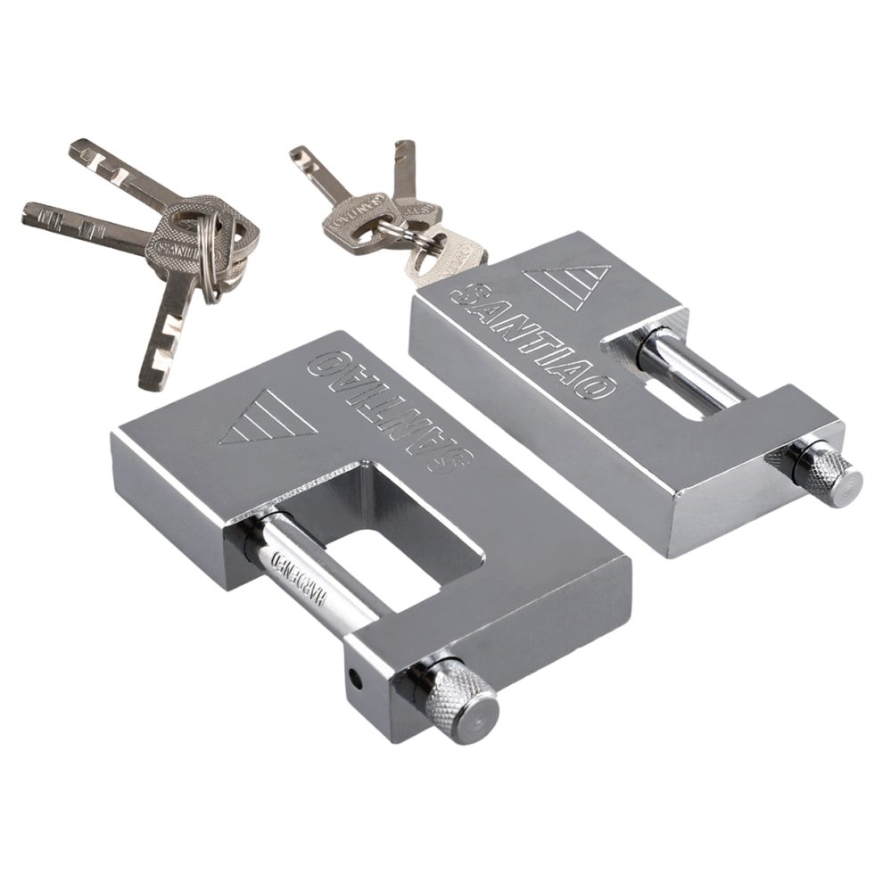 2Pcs Multifunctional Padlock Keyed Waterproof Antirust Anti-Theft Lock Pry Door With 3 Keys 4851255857569