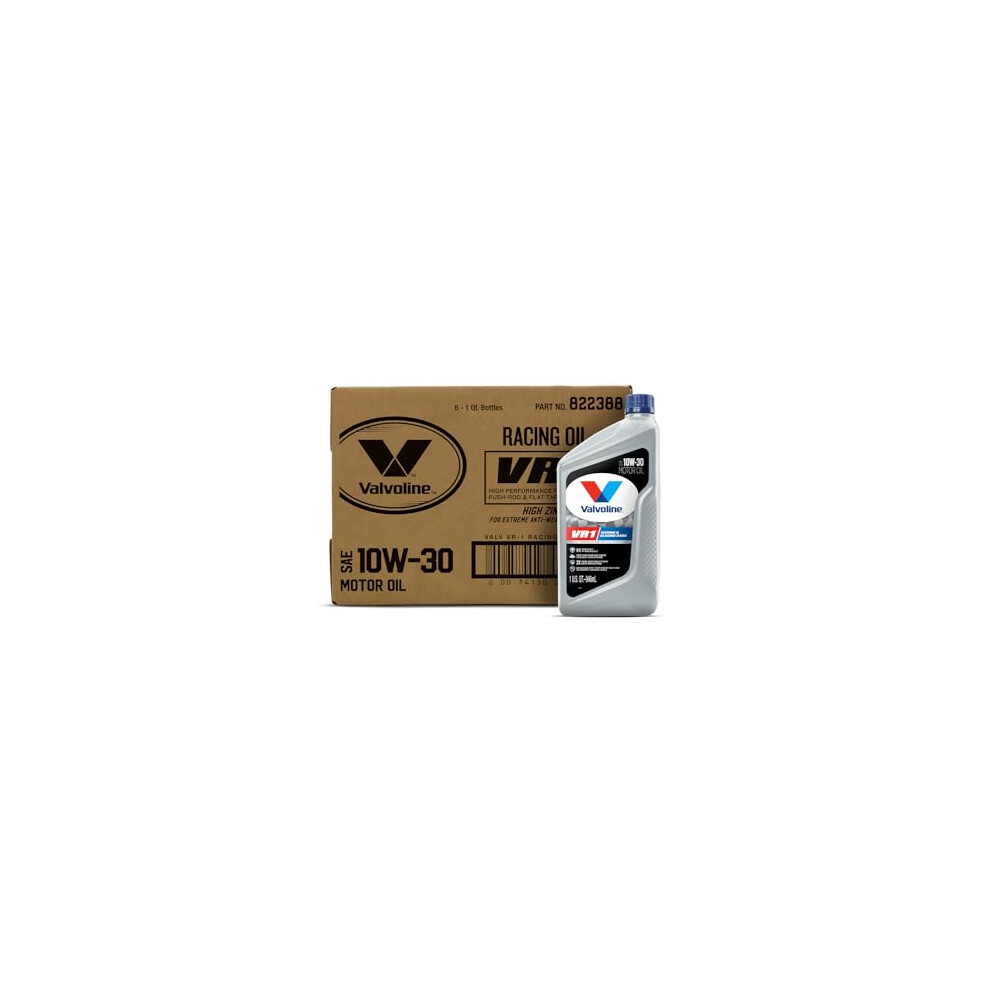 Valvoline VR1 Racing SAE 10W-30 Motor Oil 1 QT, Case of 6