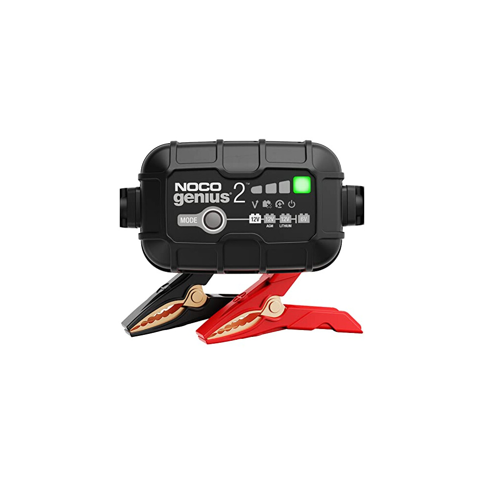 Noco Genius2uk, 2A Car Battery Charger, 6V And 12V Portable Smart Charger, Battery Maintainer, Trickle Charger And Desulfator For Agm, Leisure, Lithi