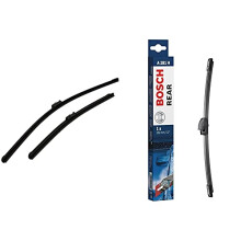 Bosch Wiper Blade Aerotwin A860S, Length: 600mm/475mm Set of Front Wiper Blades & rear windscreen wiper A281H, length 280 mm - windscreen wiper for