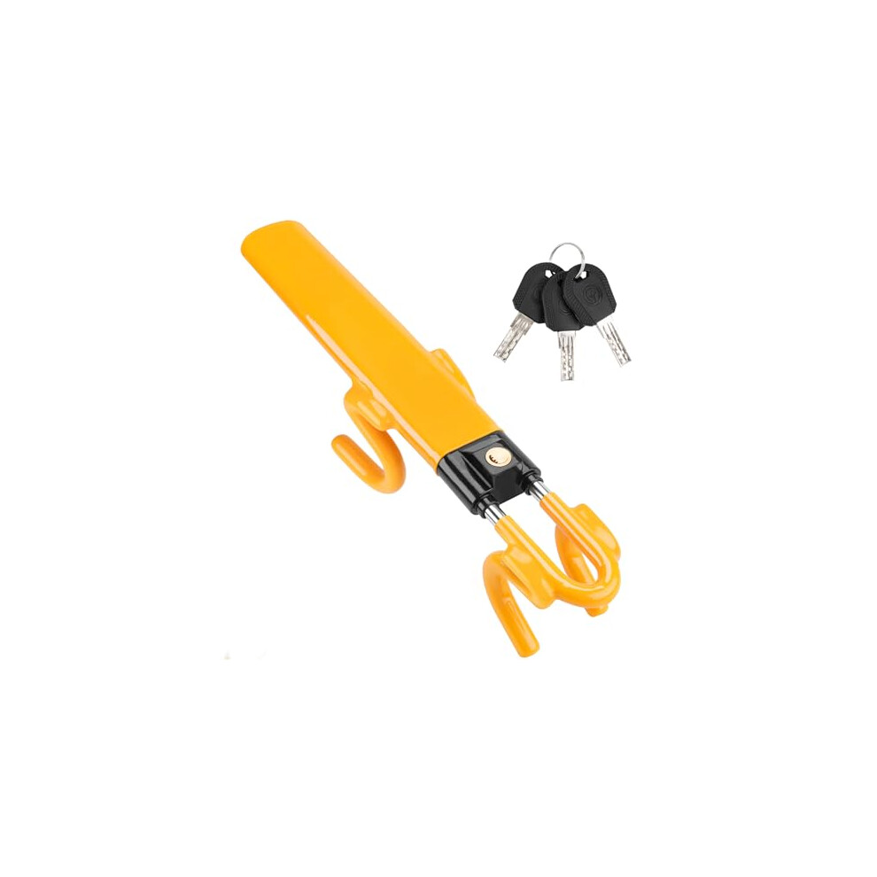Tevlaphee Steering Wheel Lock Twin Bar, Steering Lock, Car Steering Wheel Locks, Car Lock Anti-Theft Device, High Visibility, Heavy Duty, Universal F 6449596723001