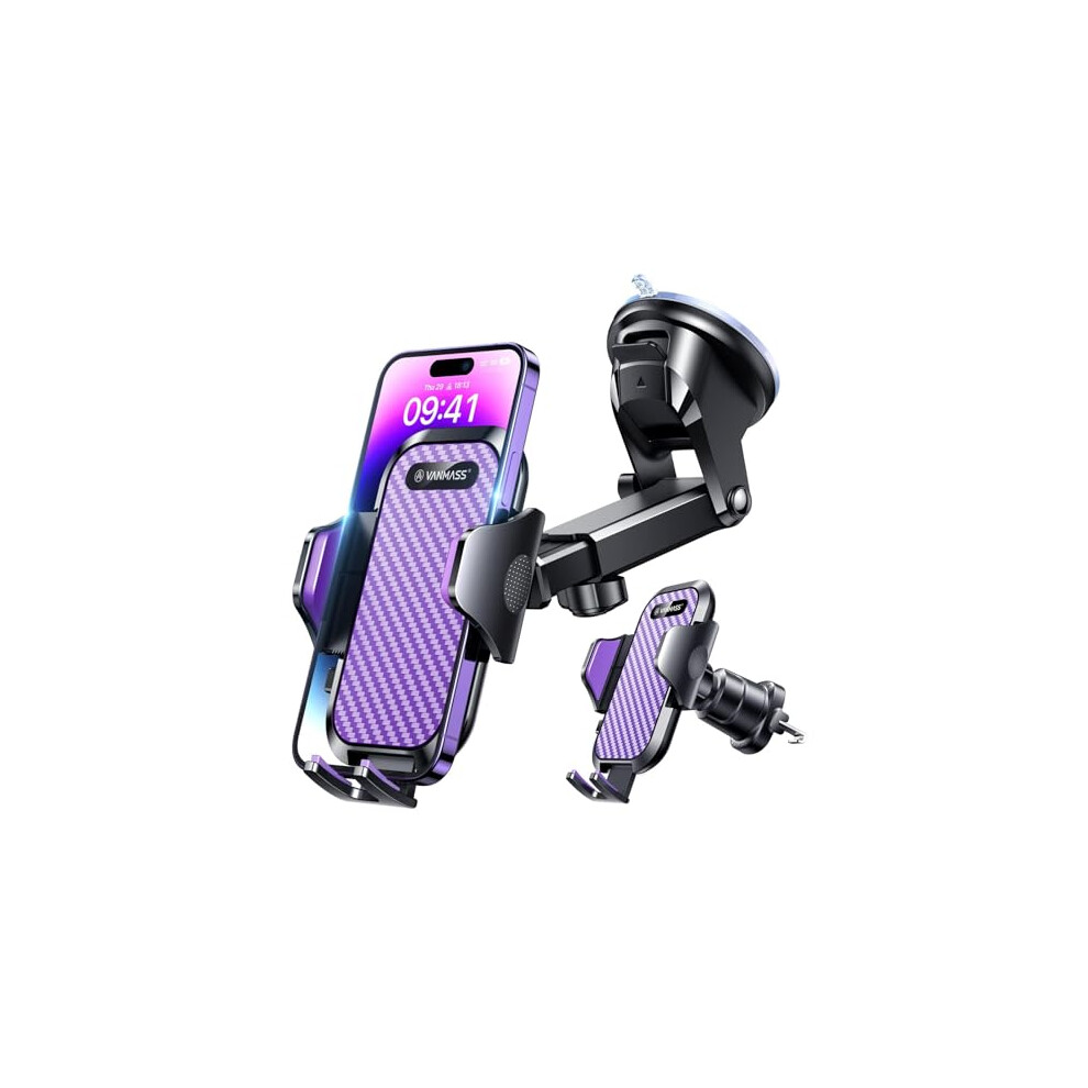 Vanmass Best Car Phone Holder [Upgraded Suction & Clip] Rotatable Universal Mobile Phone Mount Dashboard Windscreen Vent Cradle Van Automobile Access 5043054258145