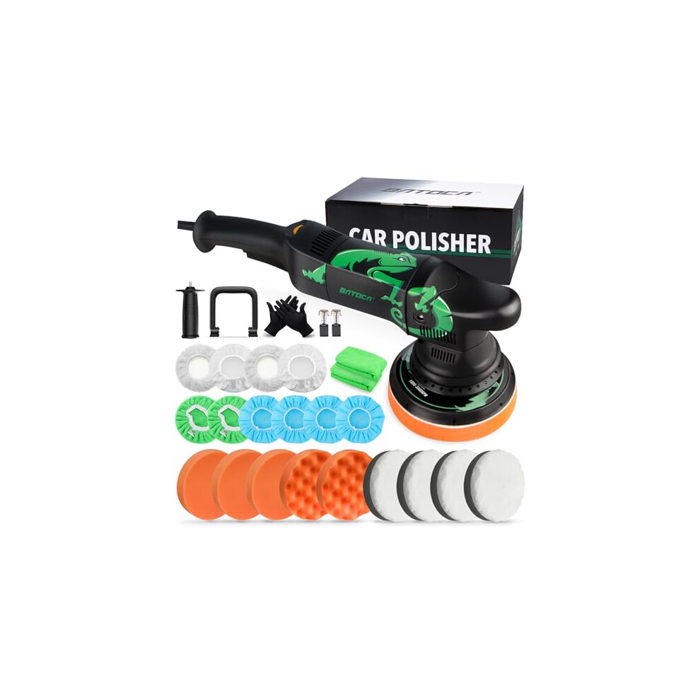 Batoca Dual Action Car Polisher Buffer Machine 700W Orbital Da Polishing Machine With 6-Inch 150Mm Buffing Polish Pads Bonnets For Car Care Polishing 3580741999483