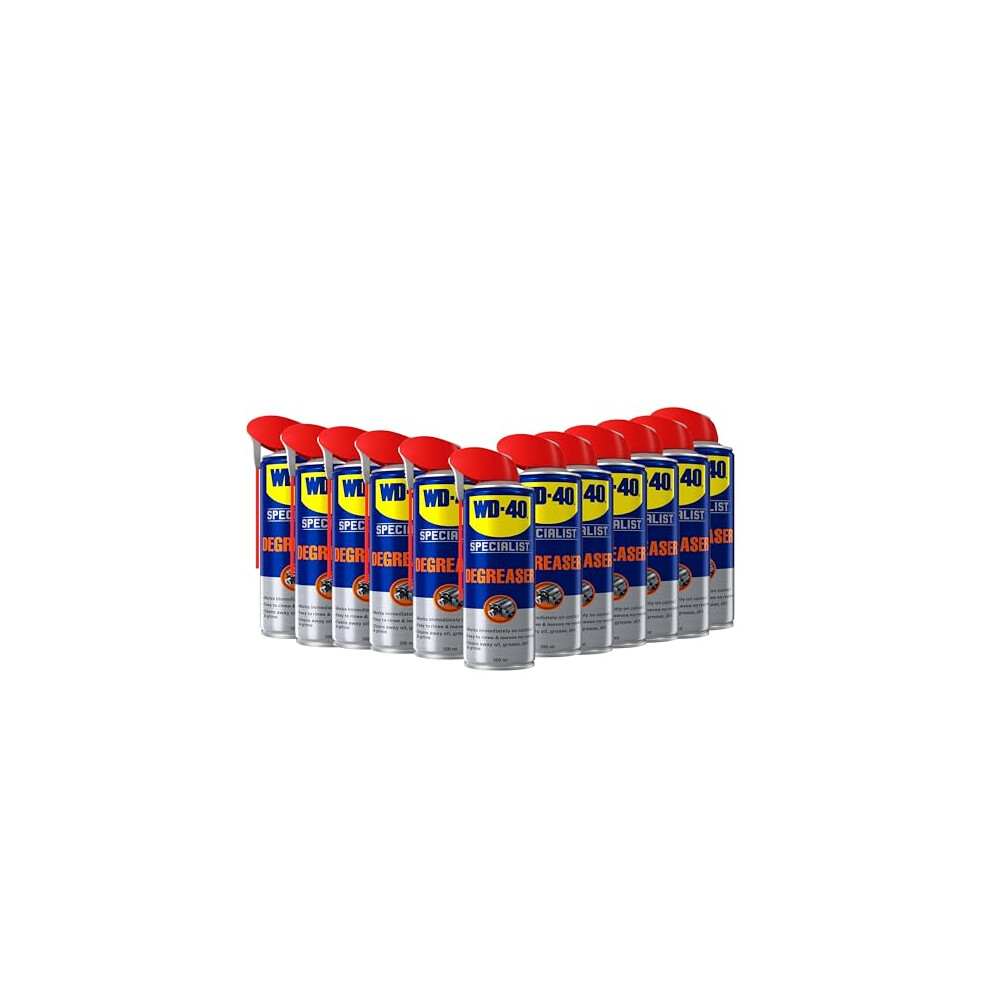 Wd-40 Specialist Degreaser 12 Pack Of 500Ml: Professional Strength Cleaner & Degreaser. Dissolves Stubborn Grease, Restores Surfaces To Pristine Stat 5032227443938