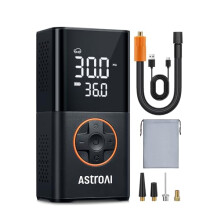 AstroAI Cordless Tyre Inflator, Portable Electric Bike Pump 150 PSI, Rechargeable Car Tyre Pump with Pressure Gauge, Digital Dual Values Display, LED
