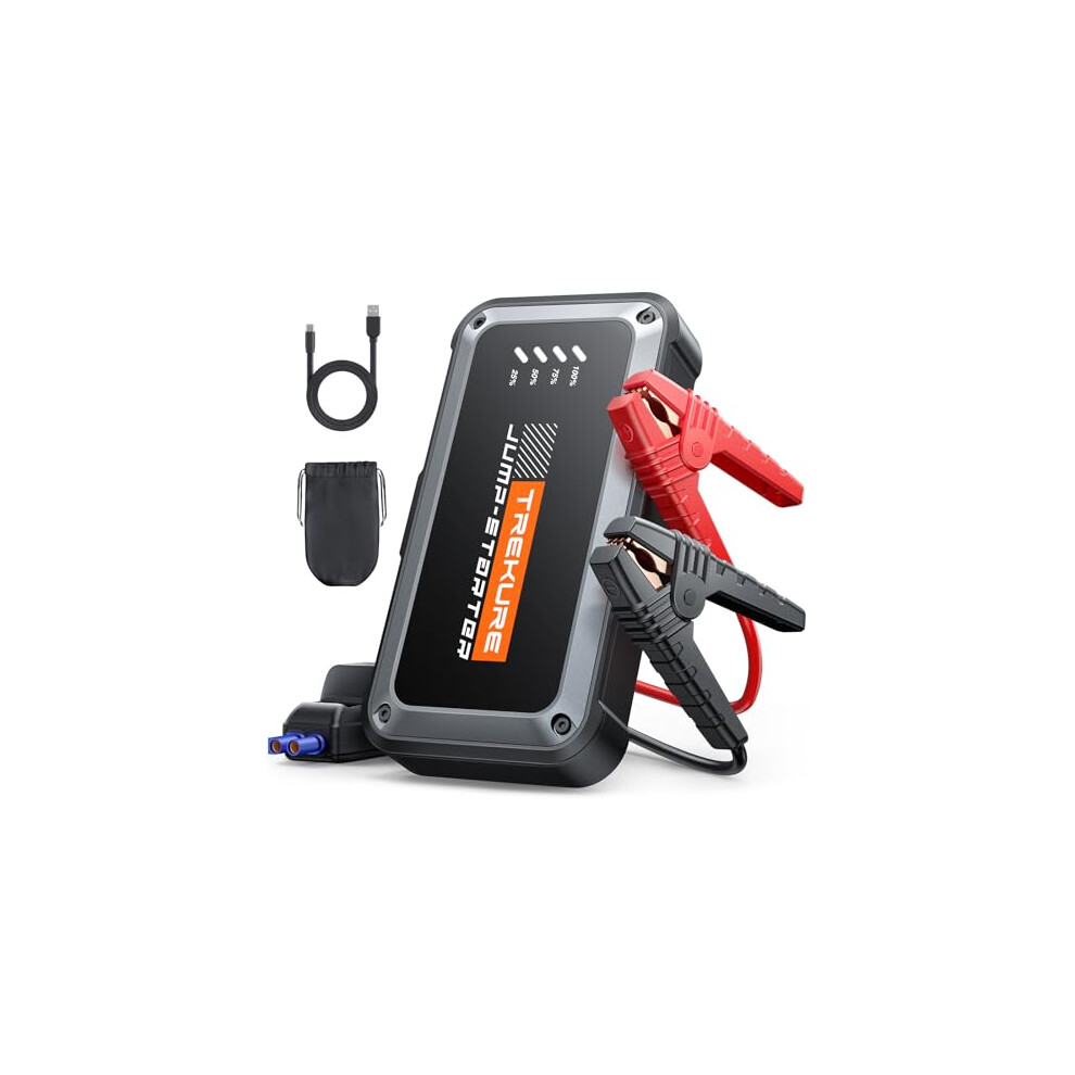 Trekure 3500A Jump Starter Power Pack, 12V Car Battery Booster Jump Starter (Up To 9.0L Gas Or 8.5L Diesel Engine), Car Starter Power Bank With Led F 6942078420066