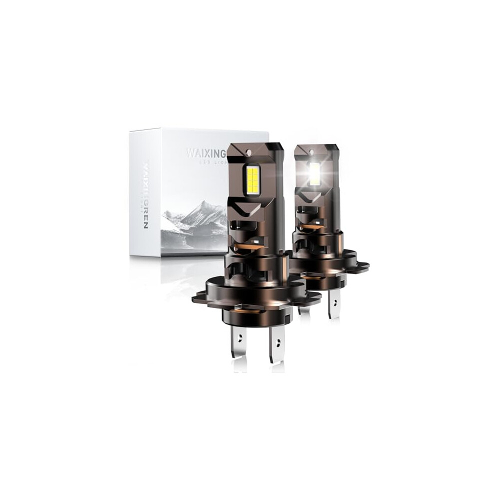 Waixingren H7 Led Headlight Bulb, 32000Lm 6500K 600% Brighter, 120W Headlight Bulbs With Fan, Halogen Replacement Bulb, Plug And Play Easy Installati 5394763769799