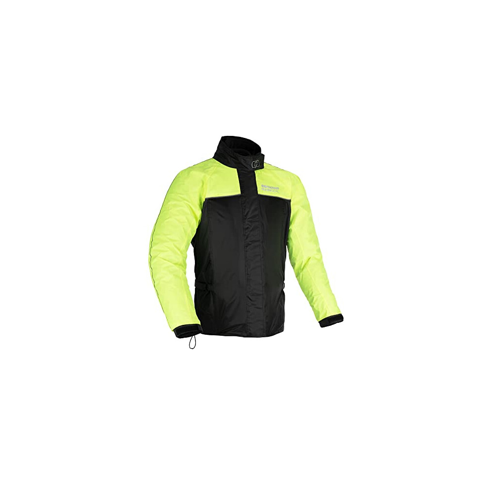 Oxford Products Rainseal Over Jacket Motorcycle Wet Weather Gear, Black/Fluo, XL-image-OPC-PHCHFT2-NEW
