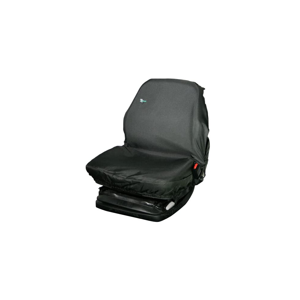TOWN & COUNTRY COVERS | Universal Tractor Seat Cover, Plant Hire Seat Cover, Standard & Large Size, Heavy Duty, Fast & Easy To Fit, Waterproof, Armrest & Headrest Slots (Black, Standard) - Image 4